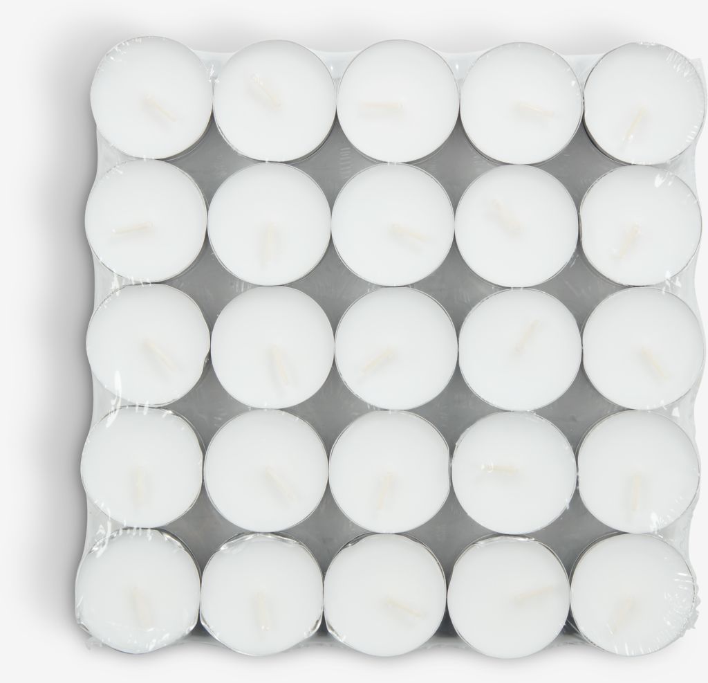 Tealights REGNER pack of 50 white - JYSK