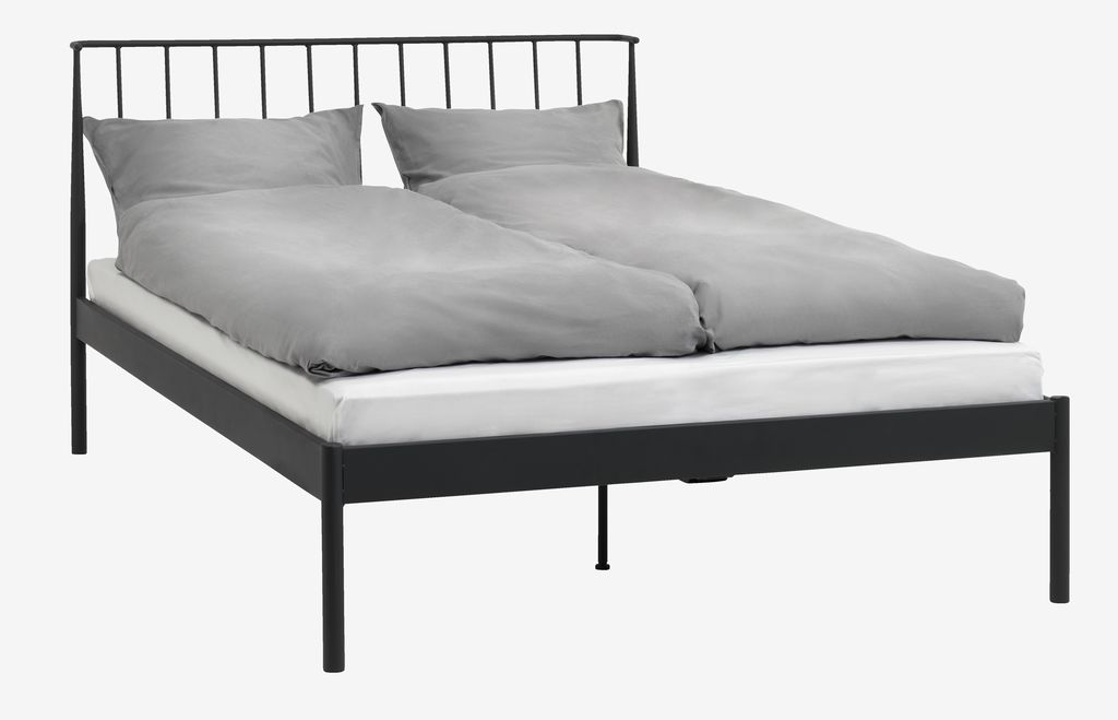 Bed frame ABILDRO Euro double black - JYSK