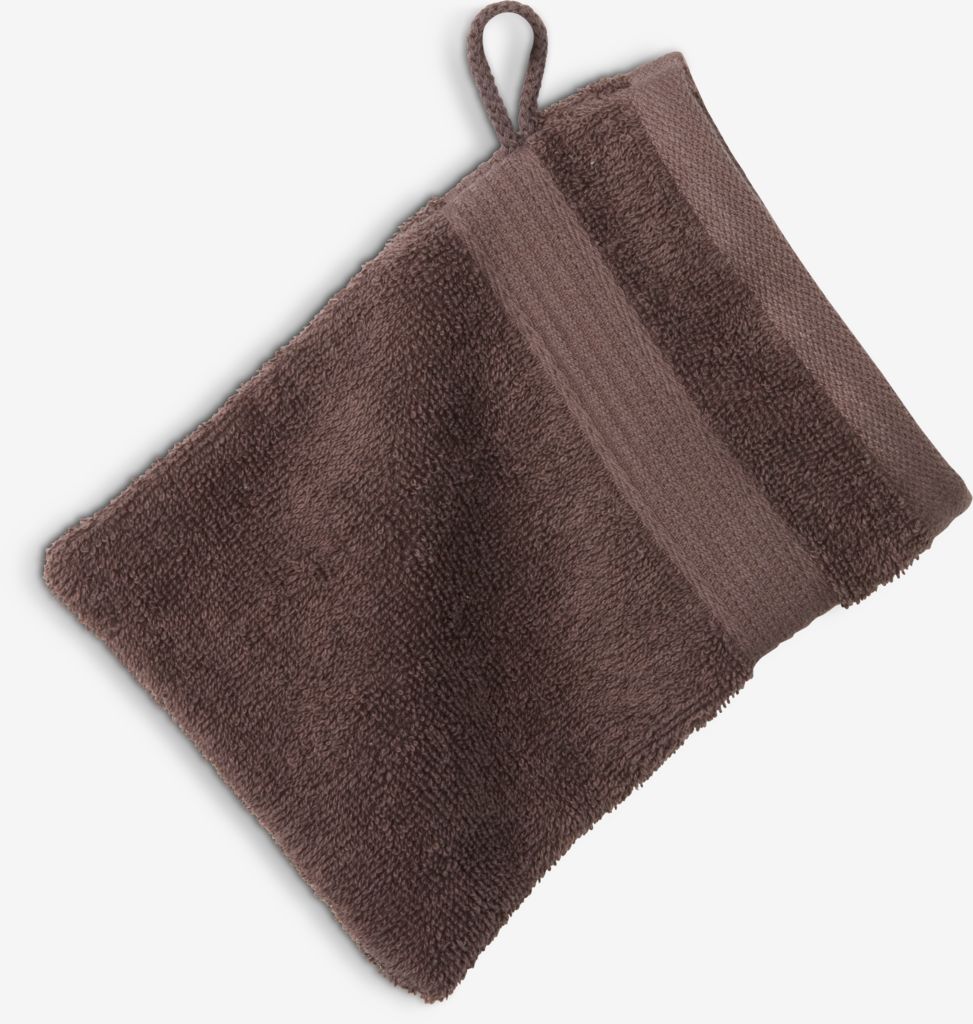 Washing glove KARLSTAD 15x20 dark brown KRONBORG - JYSK