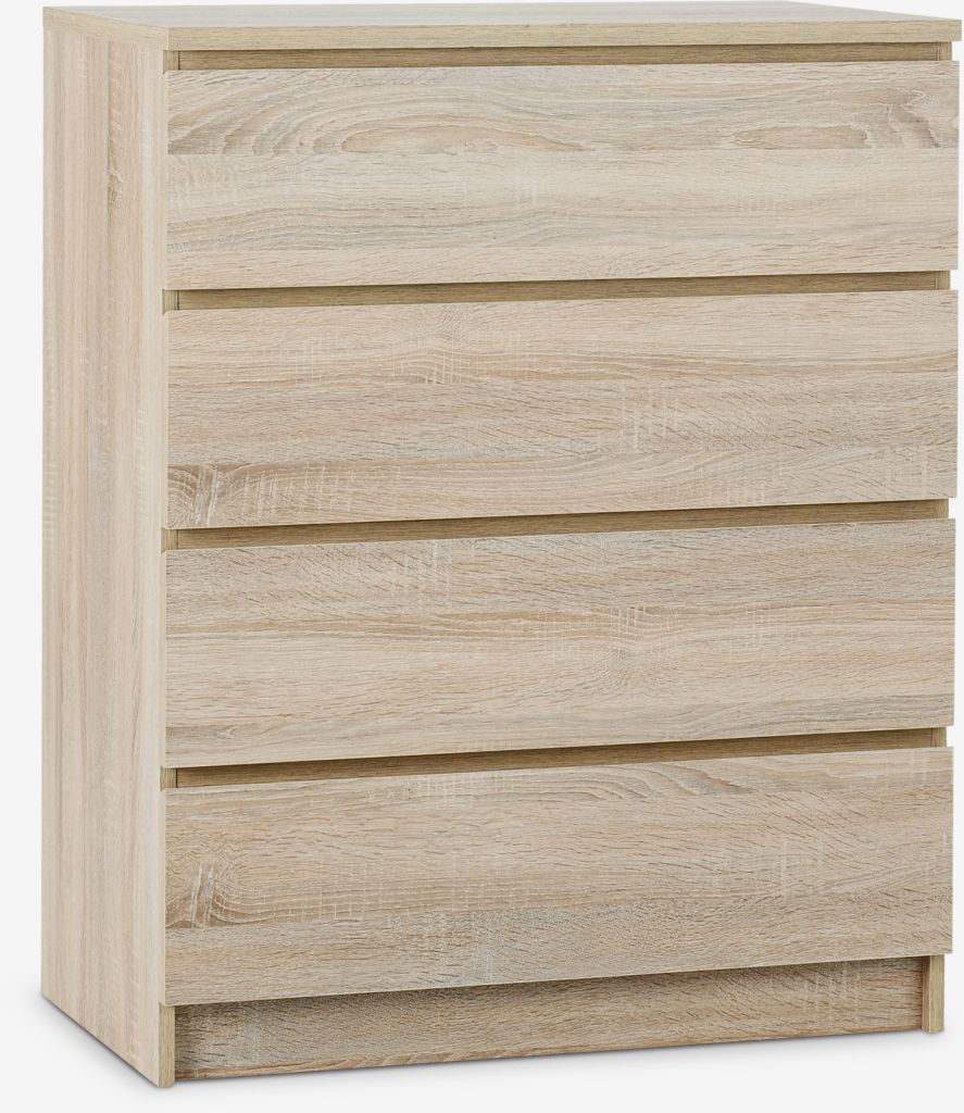 4 drawer chest LIMFJORDEN light oak colour - JYSK