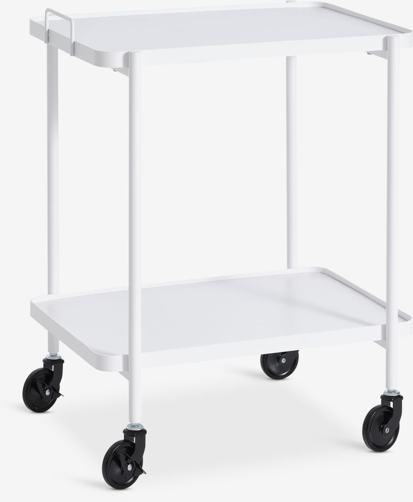 Trolley GANGSTED 2 shelves white - JYSK