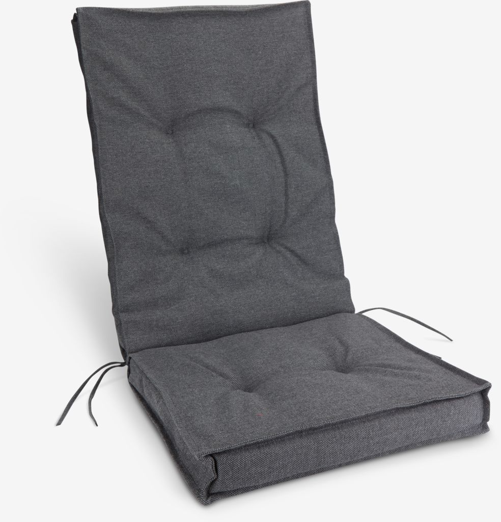 Garden cushion recliner chair REBSENGE dark grey - JYSK