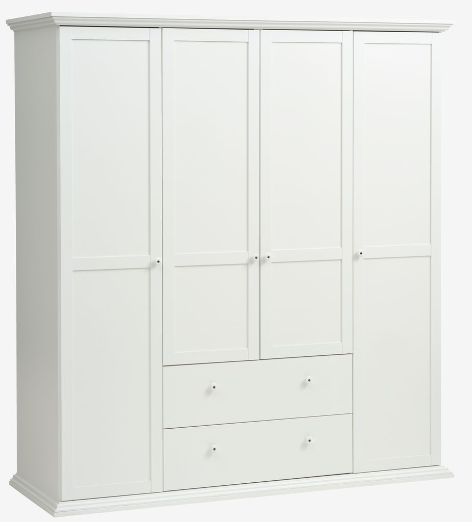 Wardrobe FREDENSBORG 183x200 white - JYSK