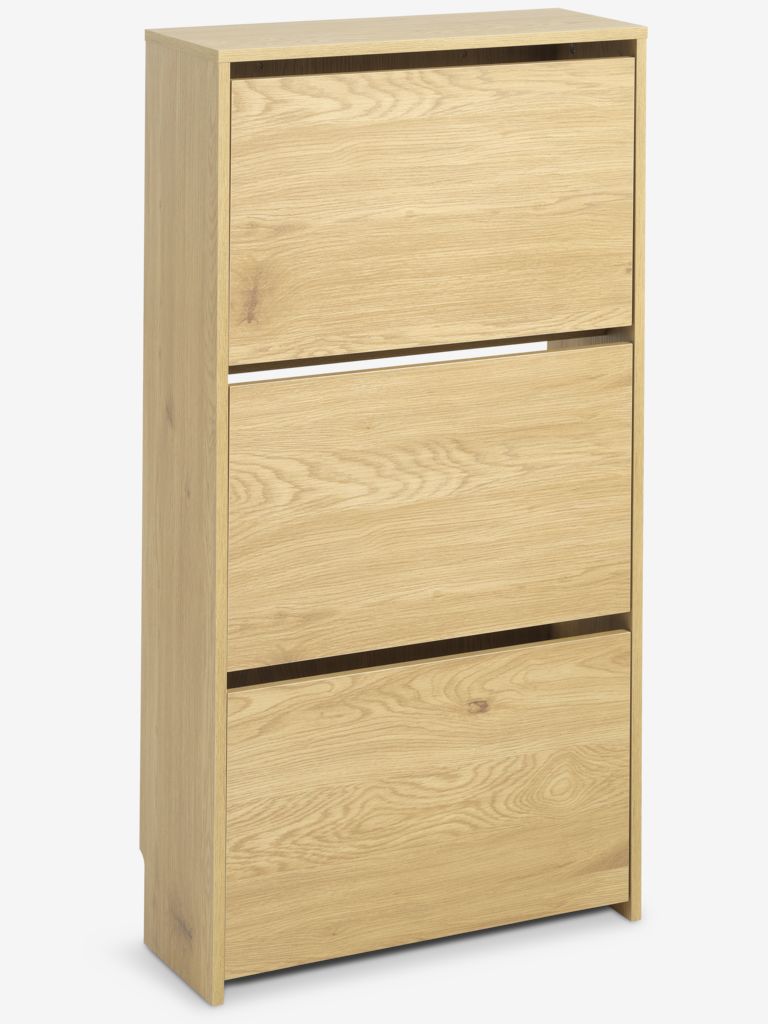 Shoe cabinet BAKHUSE 3 compartments oak colour - JYSK