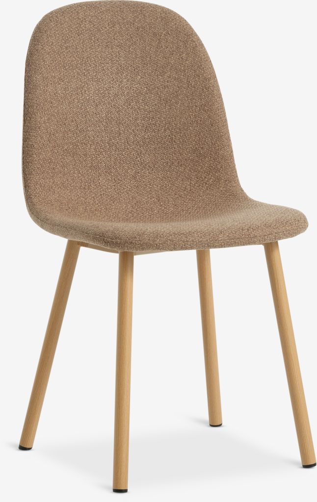 Dining chair EJSTRUP dark sand/oak colour - JYSK