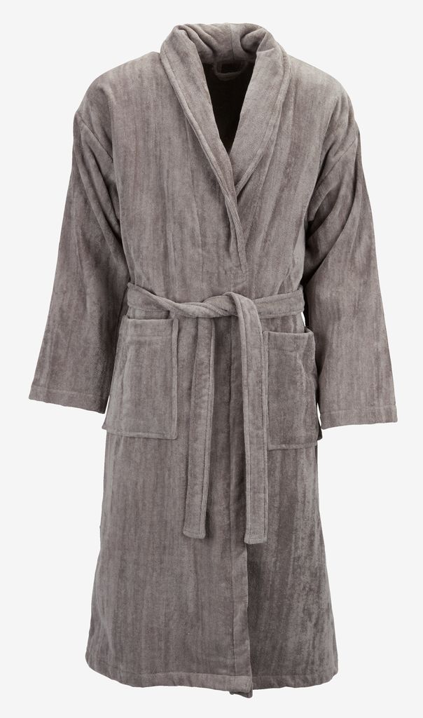 Bathrobe TIBRO S/M grey KRONBORG - JYSK