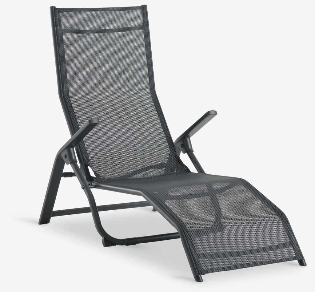 Deckchair LOMMA W63xL130 black - JYSK