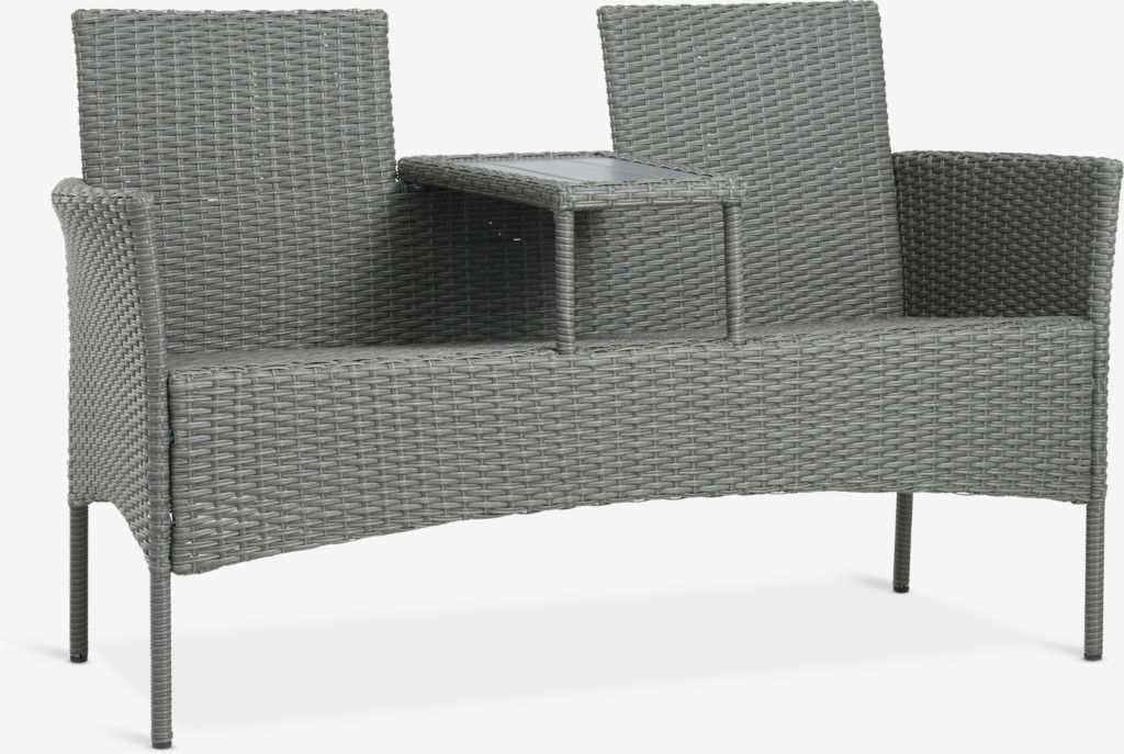 Garden bench FASTERHOLT W138xD61 grey - JYSK