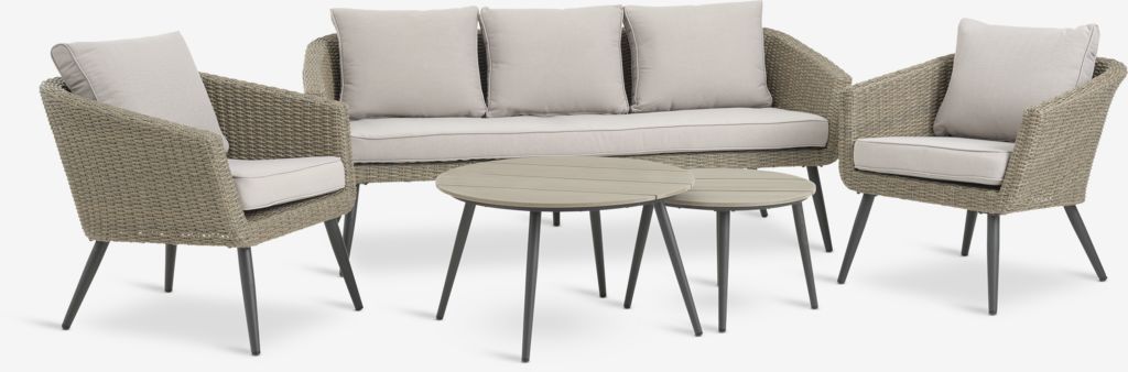 Lounge set SANDBAKKE 5-seater natural - JYSK
