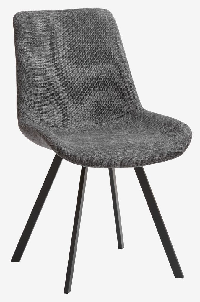 Dining chair HYGUM swivel grey/black - JYSK