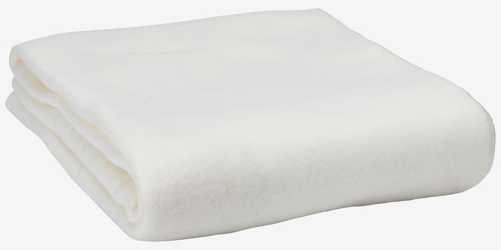 Fleece throw SKOGVIKKE 130x160 white - JYSK