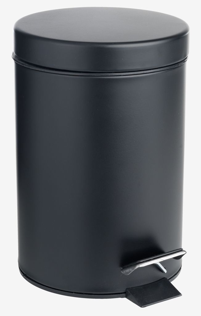 Pedal bin MALA 3L coated metal black - JYSK