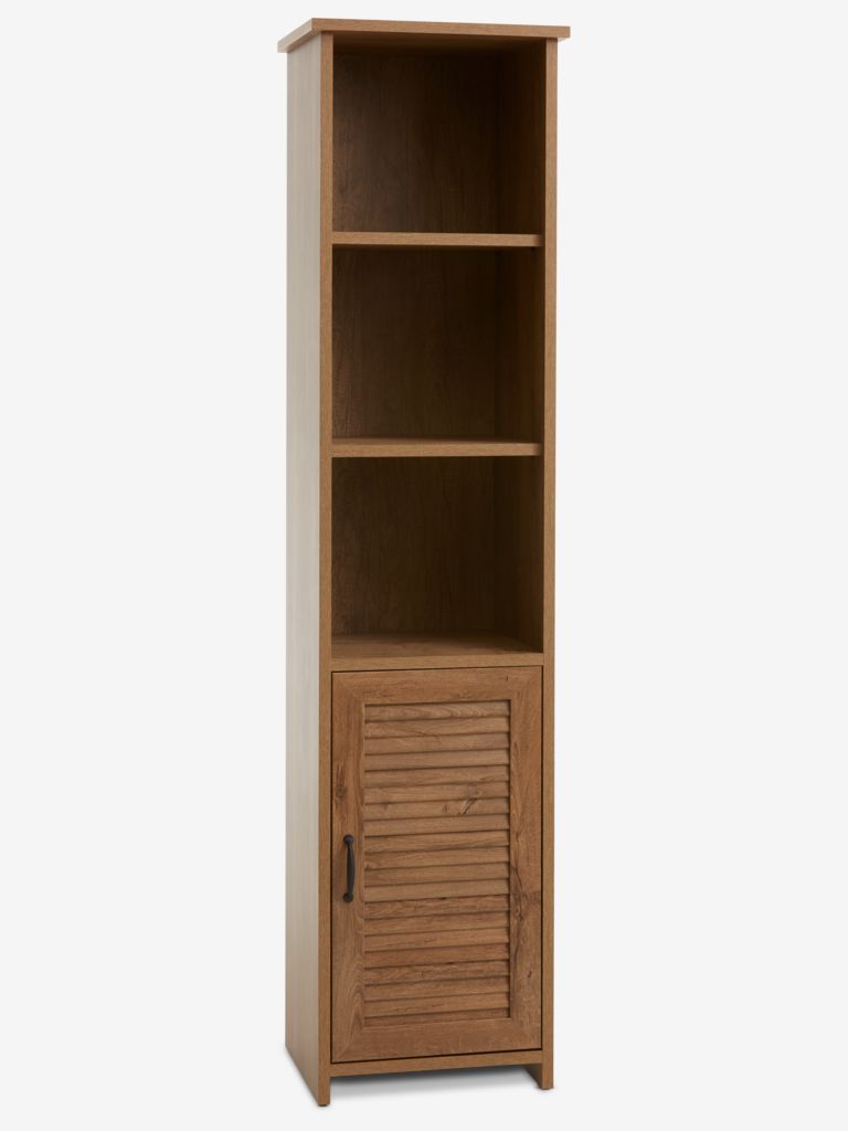 Bookcase MANDERUP 1 door 3+1 shelves wild oak colour - JYSK