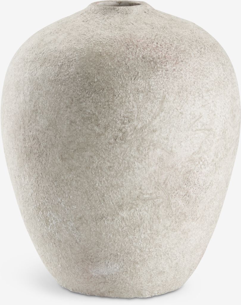 Vase IVAR D17xH21cm white/grey - JYSK