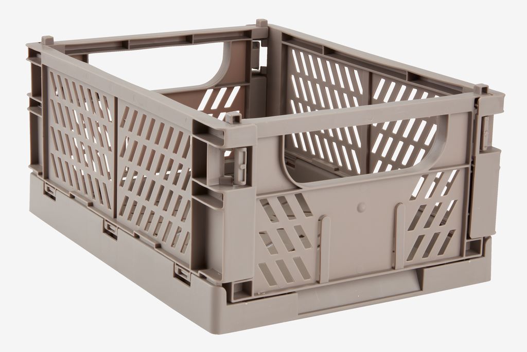 Basket MILAS W25xL34xH15cm foldable grey - JYSK