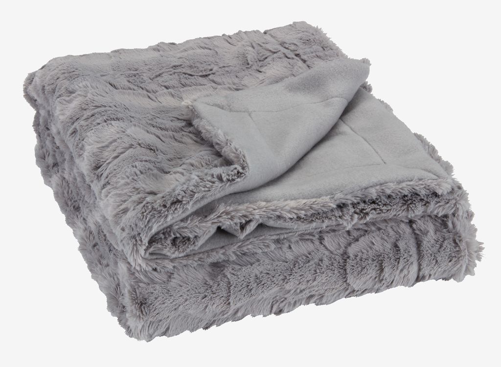 Throw MYGGBLOM 130x170 grey - JYSK