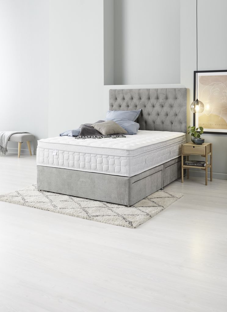 Headboard H70 BUTTONS Double Grey-49 - JYSK