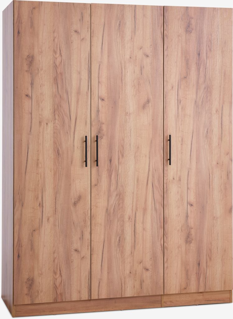 Wardrobe VIBY 150x200 3 doors natural oak colour - JYSK