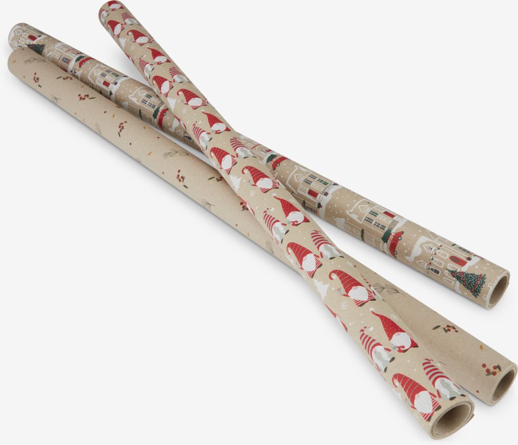 Wrapping paper KARDUS W70xL300cm recycled assorted - JYSK