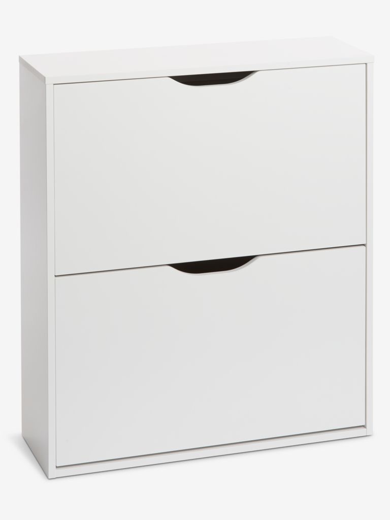Shoe cabinet IDSKOV 2 compartments white - JYSK