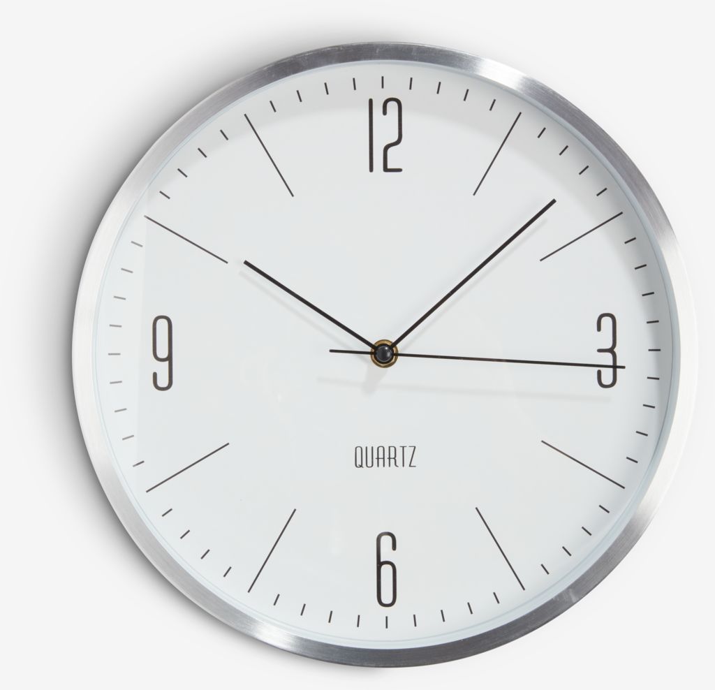 Wall clock HALVOR D30cm silver - JYSK