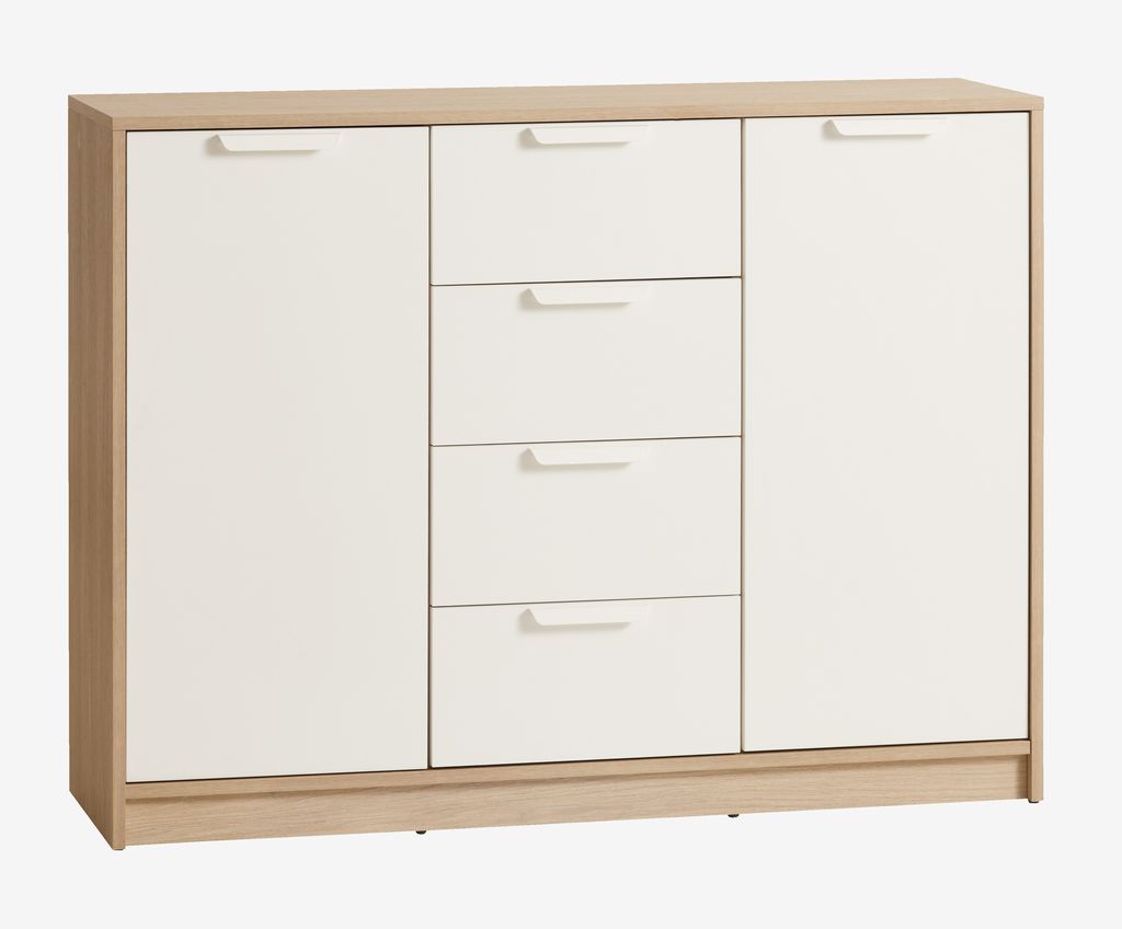 Sideboard JENSLEV 2 doors oak/white - JYSK