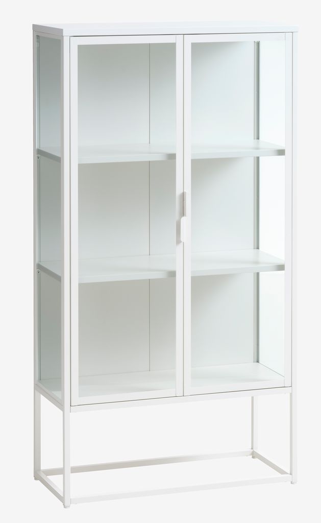 Display Cabinet VIRUM 2 doors white - JYSK