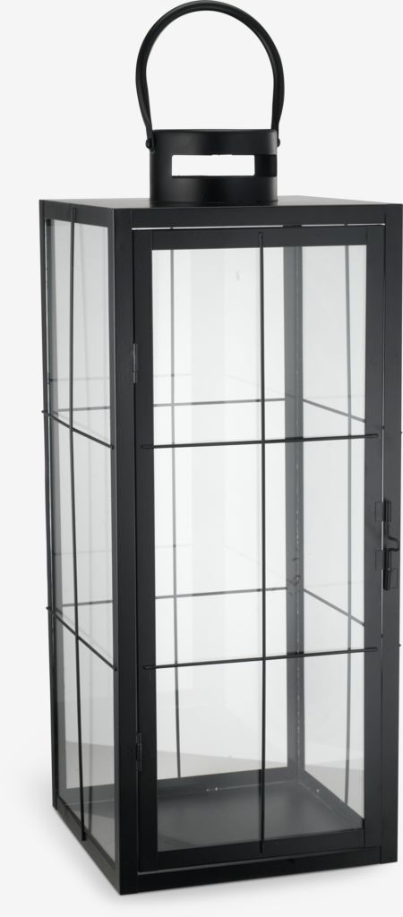Lantern VILLADS W20xL20xH50cm black - JYSK