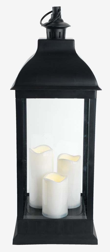 Lantern AUGIT W24xL24xH65cm with LED and timer - JYSK