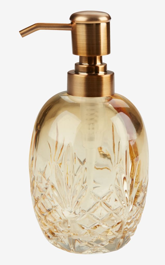 Soap dispenser EDSVALLA recycled glass yellow - JYSK