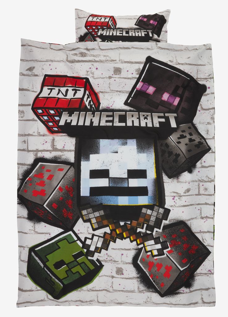 Duvet cover set MINECRAFT Single grey - JYSK