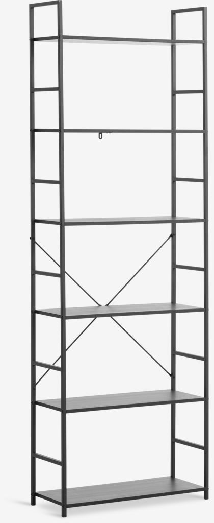 Shelving unit ASTRUP 6 shelves black - JYSK