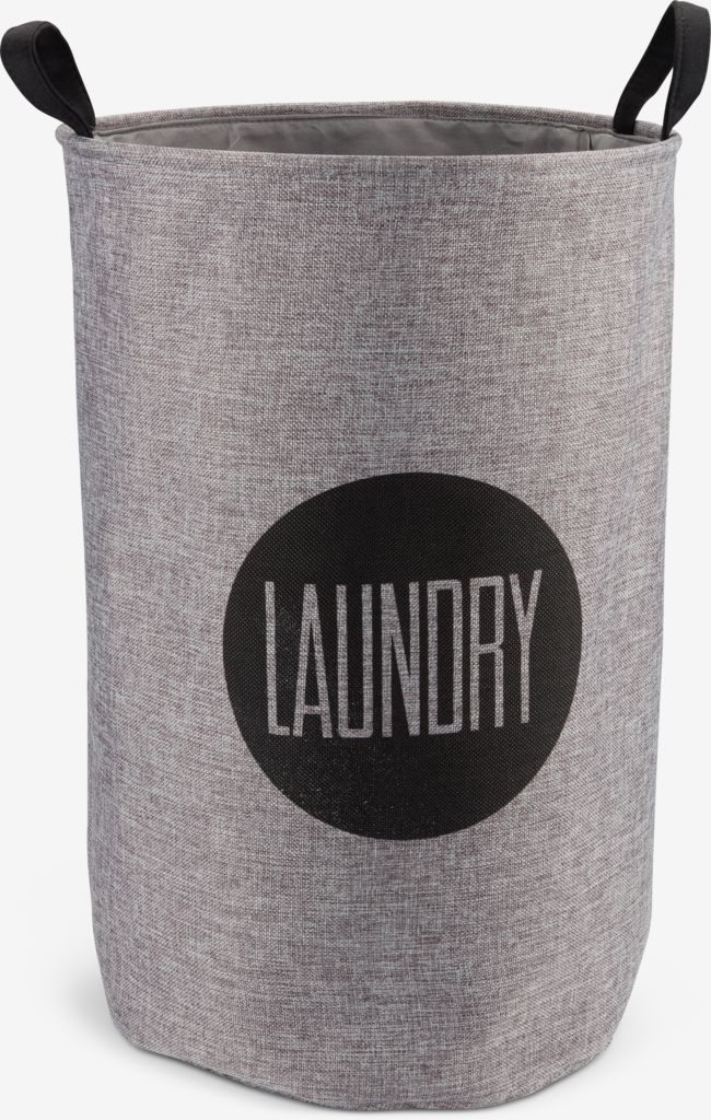 Laundry basket ENAR D39xH58cm grey - JYSK