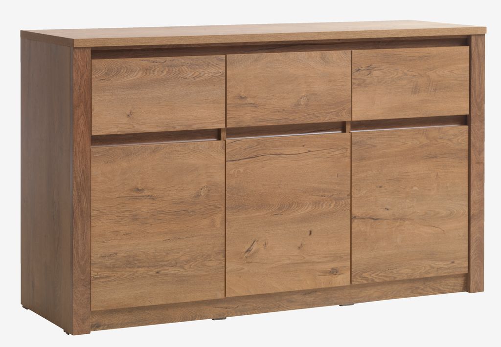 Sideboard VEDDE 3 doors 3 drawers wild oak - JYSK