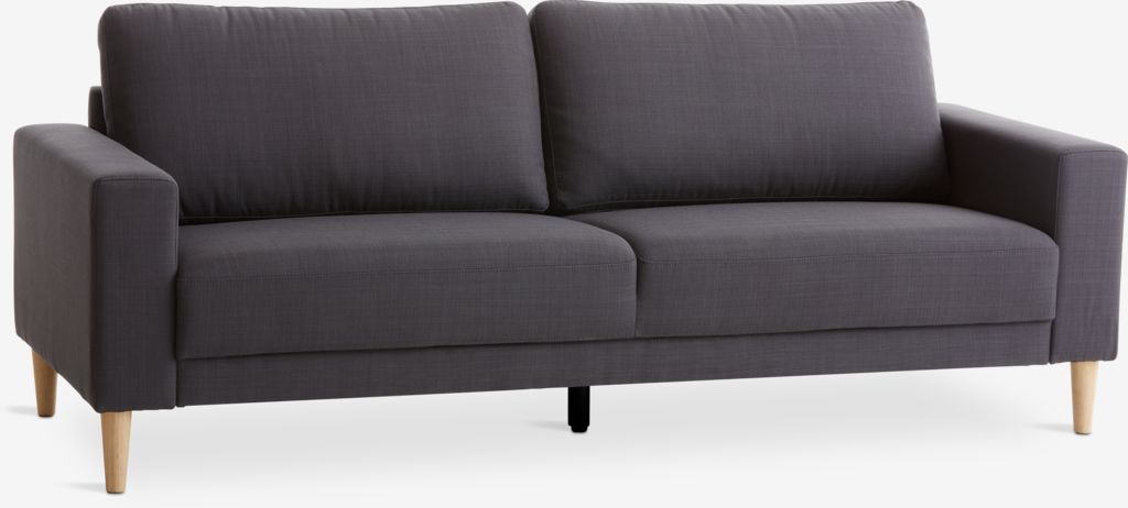 Sofa EGENSE 3 seater dark grey fabric - JYSK