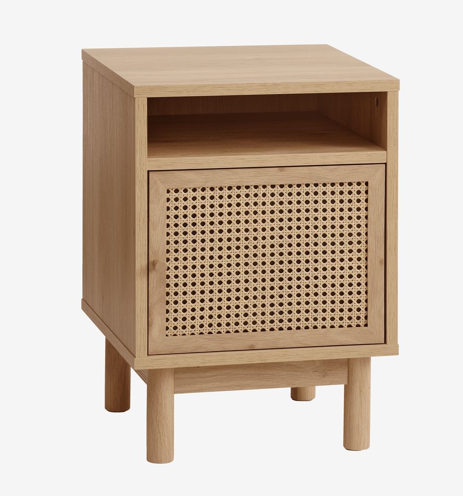 Bedside table HALMSTAD 1 door oak colour - JYSK