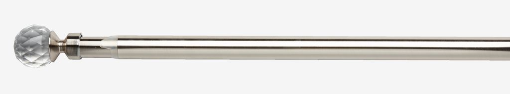 Curtain pole PRESTINE CRYSTAL 120-210cm silver - JYSK