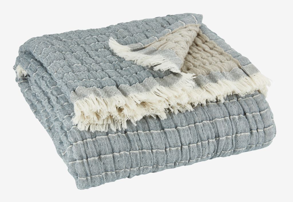 Throw ENE 130x170 blue/beige - JYSK