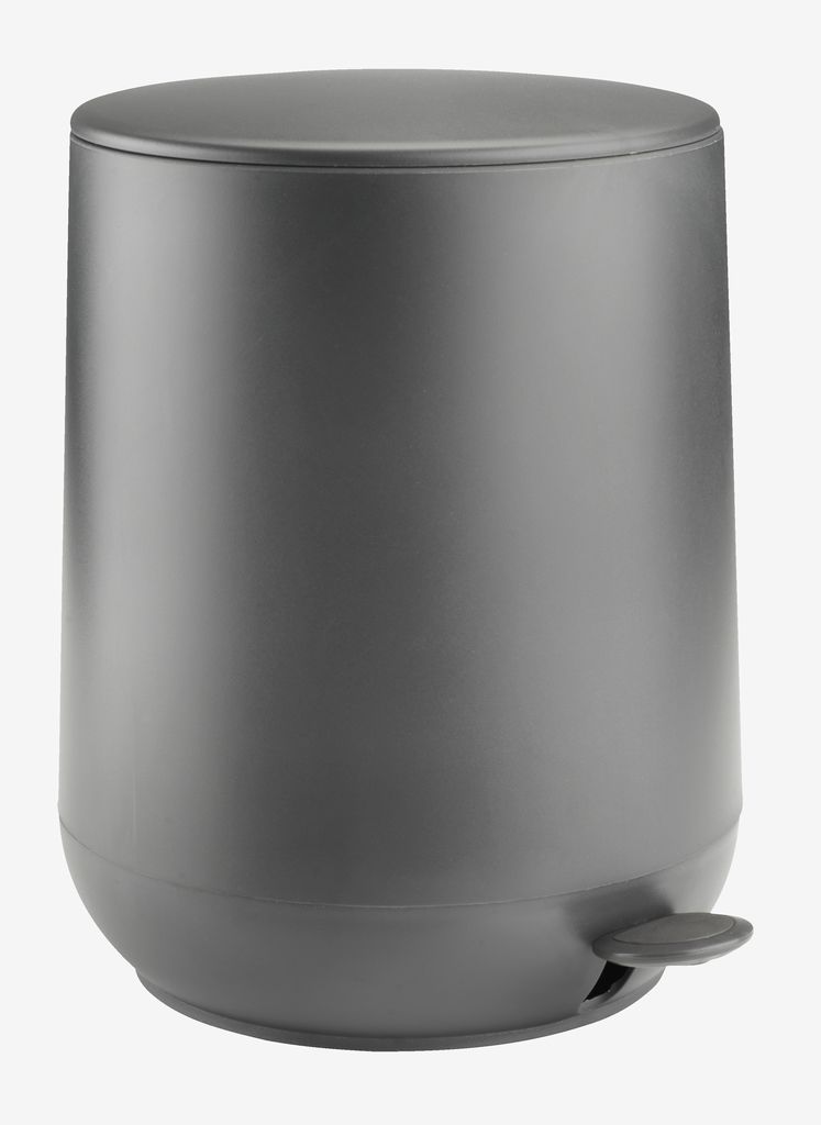Pedal bin OXIE 5L with soft-close dark grey - JYSK