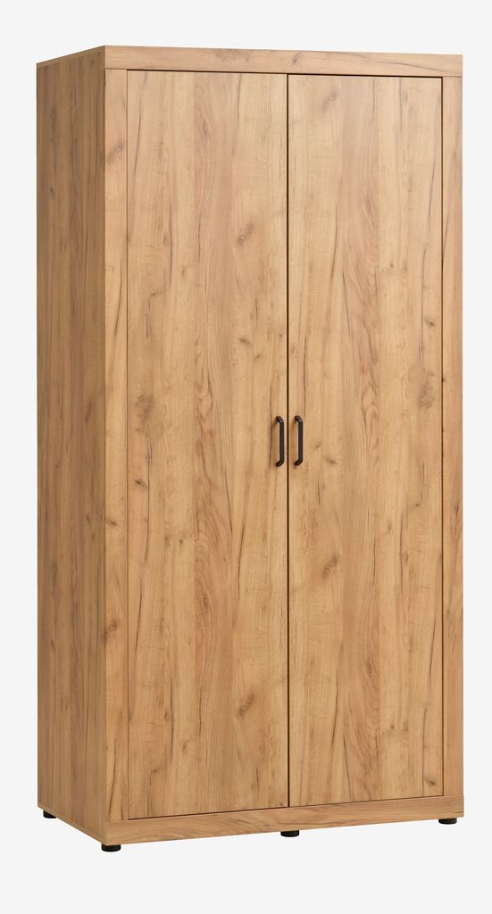 Wardrobe LINTRUP 109x220 2 doors oak colour - JYSK