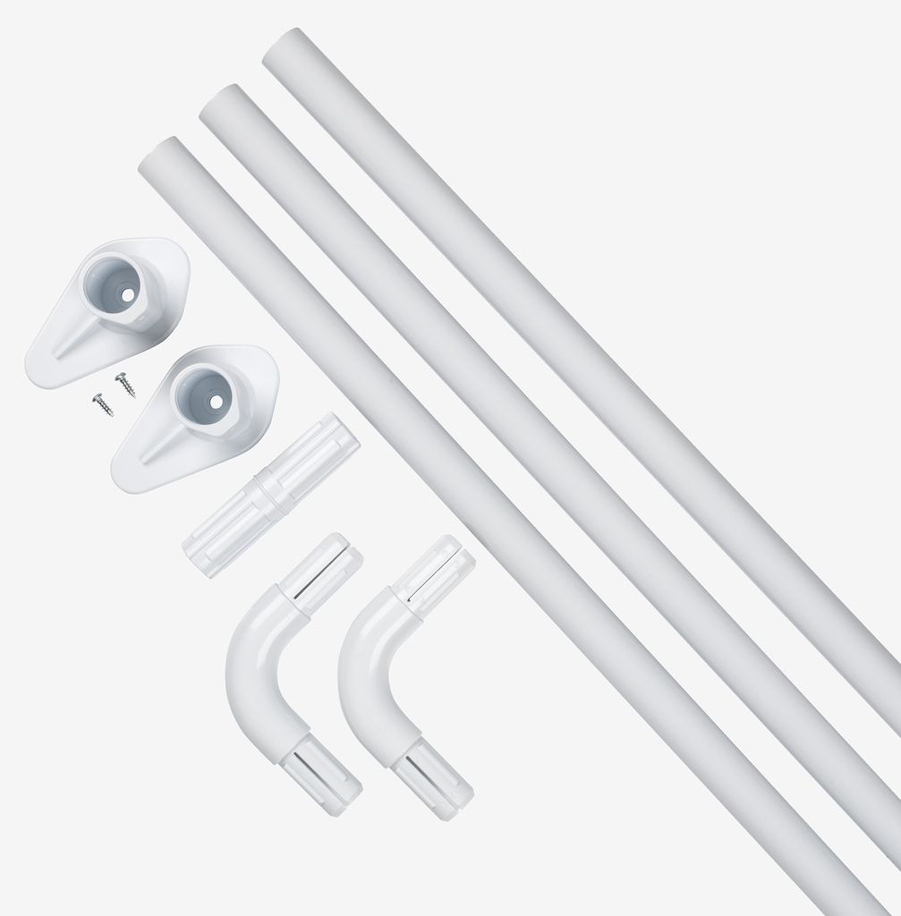 Shower curtain rail VARA 90x90x90 white - JYSK