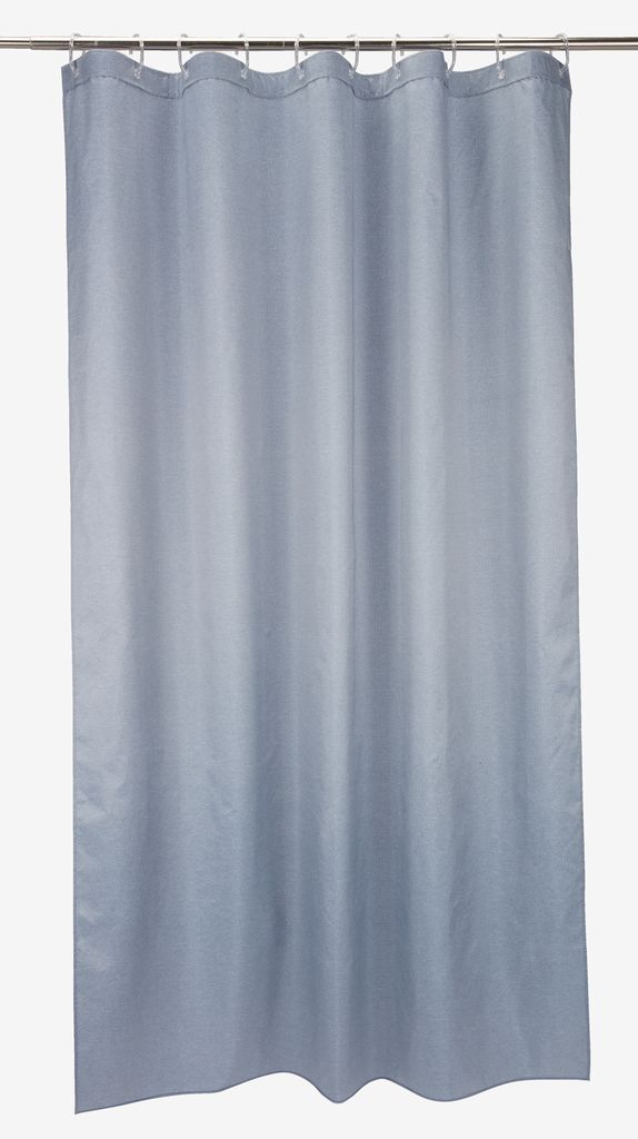 Shower curtain VIBBLE 180x200 blue KRONBORG - JYSK