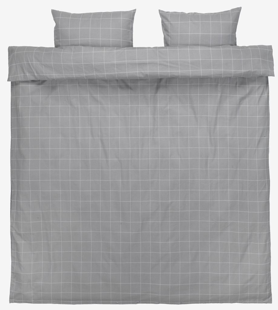 Flannel duvet cover set THERESA Double grey - JYSK