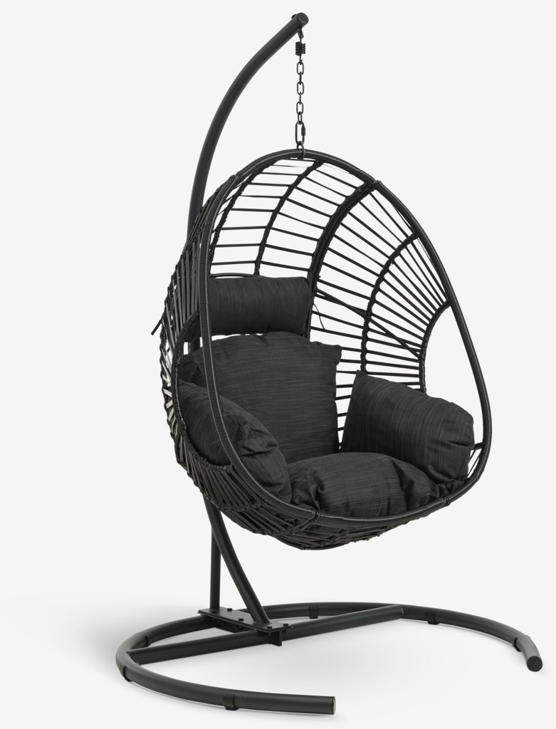 Hanging chair GJERN W118xH184xD106 black - JYSK