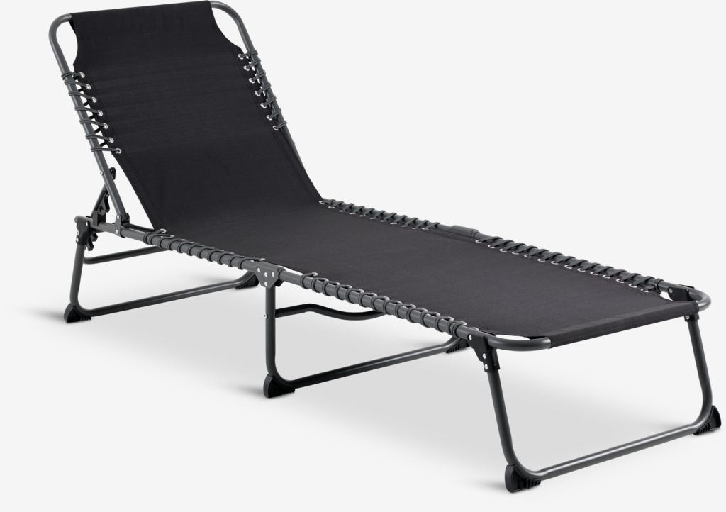 Sun lounger HALDEN W60xL189 black - JYSK