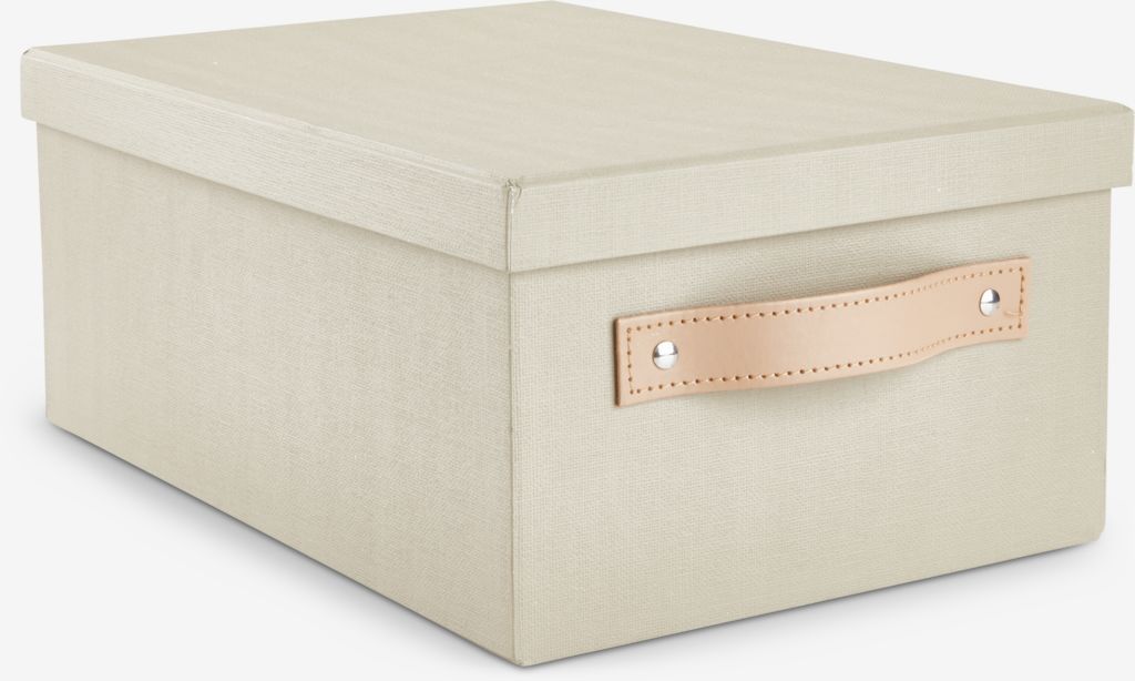 Storage BOX FJORDUR W23xL33xH14cm khaki - JYSK