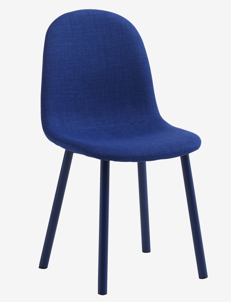 Dining chair EJSTRUP blue fabric - JYSK