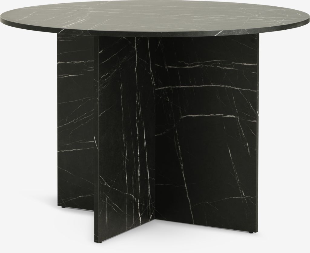 Dining table KRONDAL D110 marble black colour - JYSK