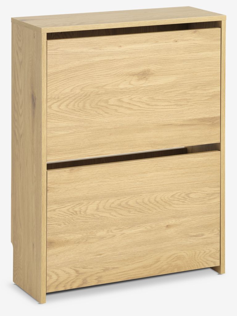 Shoe cabinet BAKHUSE 2 compartments oak colour - JYSK
