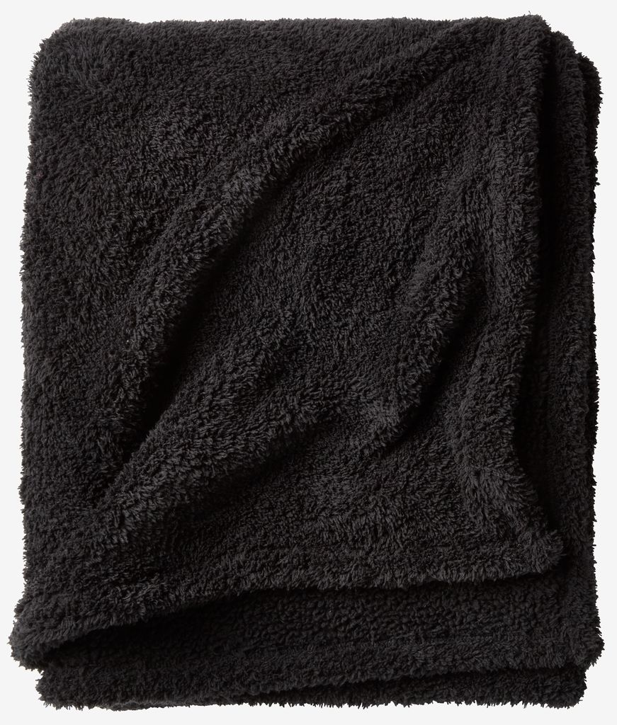Fleece throw HASSELURT 130x170 black - JYSK